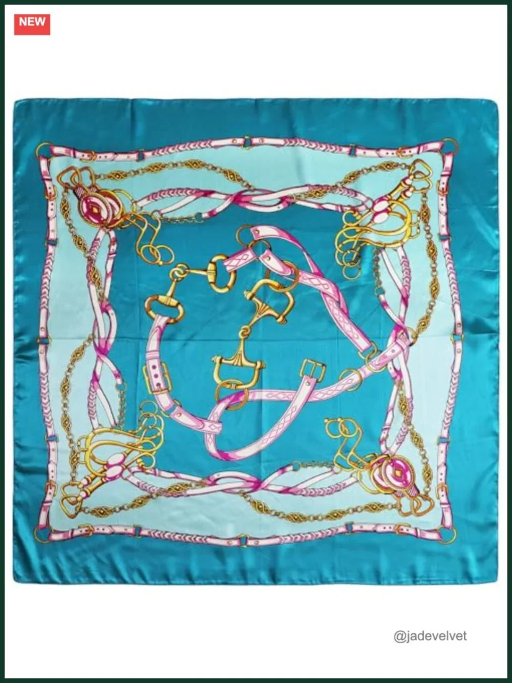 Satin Head Scarf for Women Silk-Like Square Scarf 35x35